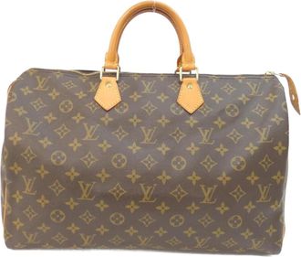 Louis Vuitton Monogram Marron Coated Canvas Boston Bag (Pre-Owned)