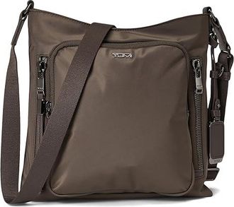 Tumi Tyler Crossbody Cross Body Womens Handbags Mink, Leather/Nylon/Polyester