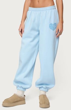 Edikted Major Love Logo Sweatpants in Light-Blue at Nordstrom, Size X-Small