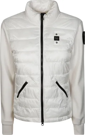 Blauer White Biker Ny Quilted Panel Jacket