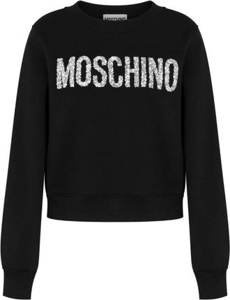 Moschino Logo Sweatshirt - Dames - Sweatshirts - Zwart - S - Katoen - Hoodies & sweatvesten