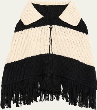 Alix of Bohemia Faune Knit Fringe Cape