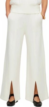 Fifteen Twenty Front Slit Sweatpants In Cream