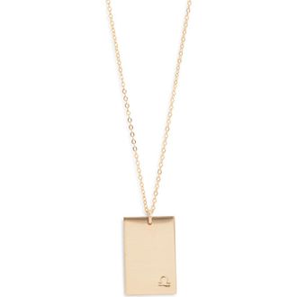 Set & Stones Goldie Zodiac Pendant Necklace in Gold/libra at Nordstrom