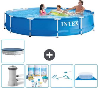 Intex Piscina Con Estructura Redonda - 366x76 Cm - 8-piezas S21177