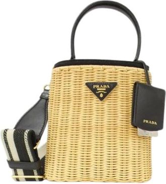 Prada Pre-owned Bucket Bags, female, Beige, Size: ONE SIZE Pre-owned Vintage Bucket Bag