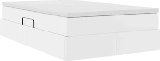 vidaXL Storage Bed with Mattress White 120 x 200 cm Faux Leather vidaXL