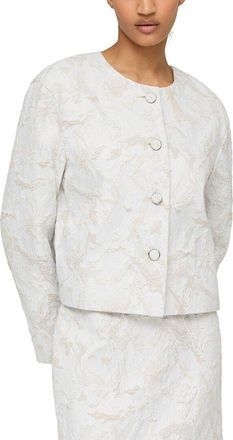 Lafayette 148 New York Silk-Blend Drop-Shoulder Jacket