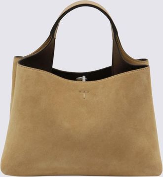 Tod's Beige Suede Top Handle Bag