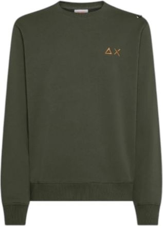 Sun 68 Sweatshirt met ronde hals - Heren - Sweatshirts - Groen - 2XL - Katoen - Hoodies & sweatvesten