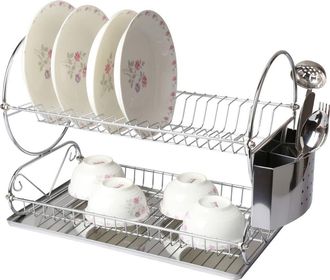 MegaChef Chrome Plated 17.5 Inch Two Shelf Dish Rack at Nordstrom