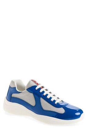 Prada Americas Cup Sneaker in Azzurro/Argento at Nordstrom, Size 11.5Us