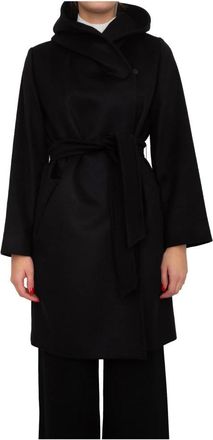 Max Mara Cappotto - Dames - Jas met riem - Zwart - S - Wol - Jassen