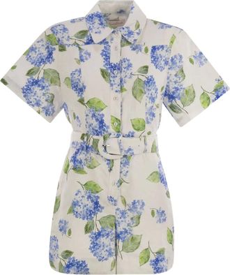 MC2 Saint Barth Tuta corta Carola a fiori - Toni neutri