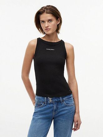 Tommy Hilfiger Camiseta sin mangas slim acanalada con logo