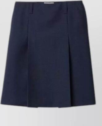 Miu Miu pleated skirt featuring refined belt loops