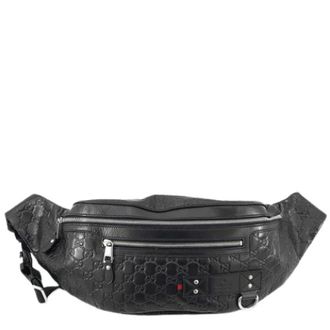 Gucci Pre-owned Vintage Belt Bag - Heren - Vintage Heuptassen - Zwart - ONE Size - Leer - Vintage