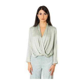 D.exterior Camicia in raso fluido - - Blouses & Shirts - Donna - Verde - S