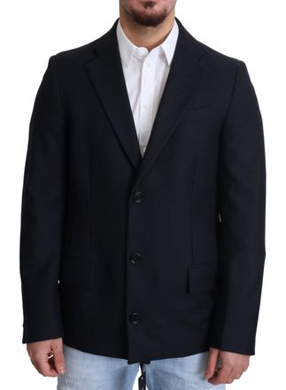 Dolce & Gabbana Blazer Effen Marineblauw Tailored Fit