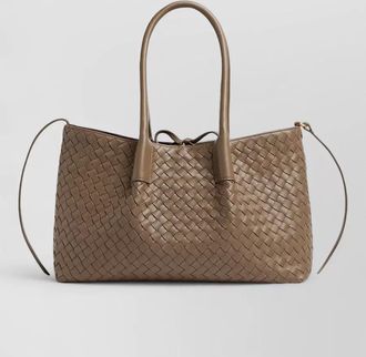 Bottega Veneta pinacoteca intrecciato calfskin reversible tote bag