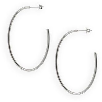 Lott. Gioielli Dames Sieraden Cl Earring Creole Oval - Dames - Oorbellen - Grijs - ONE Size - Accessoires