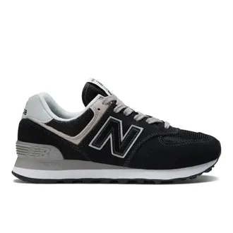 New Balance Womens Evergreen 574 Sneaker In Black/white