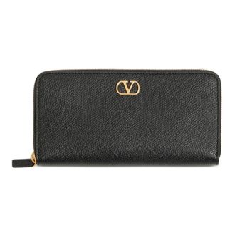 Valentino Wallets & Cardholders, female, Black, Size: ONE SIZE Zip Around Wallet VLogo