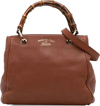 Gucci Pre-owned Handbags, female, Brown, Size: ONE SIZE Pre-owned Top Handle Bag