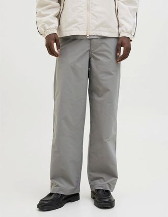 Jack & Jones Jack & Jones Mens Owen Solid Patterned Wide Leg Chinos - Cream - Size: 33W xl