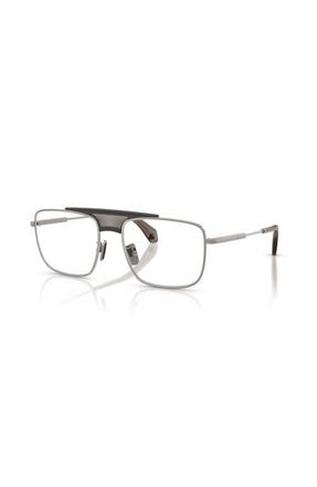 Moncler 56mm Rectangle optical glasses in Grey at Nordstrom