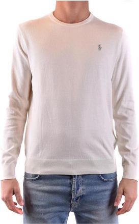 Polo Ralph Lauren Beige Katoenen Gebreide Lange Mouw - Heren - Ronde hals truien - Beige - XL - Katoen - Truien & Vesten