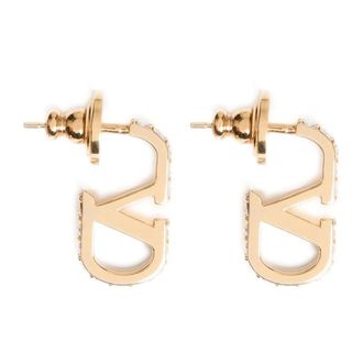 Valentino Garavani Accessoires, Dames, Geel, ONE Size, VLogo Signature Oorbellen