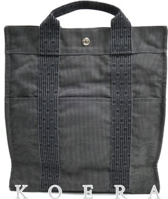 Herm&egrave;s Gray Nylon Backpack (Pre-Owned)