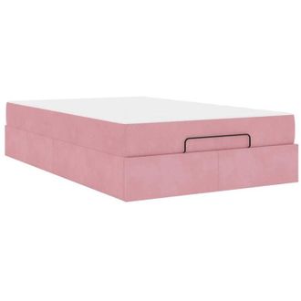 vidaXL Estructura De Cama Con Colch&oacute;n Rosa 140 X 190 Cm Terciopelo Vidaxl