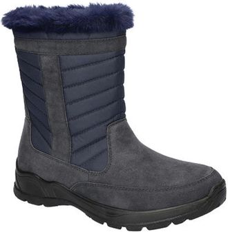 Easy Street Womens Easy Street Frazer Boots Navy Faux fur Lined Mid-Calf ZAP2144
