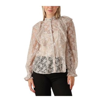 Bruuns Bazaar Overhemden, Dames, Beige, XS, Wol, Veelzijdige Bbyonas Blouse voor Vrouwen
