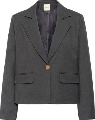 Cream Blazer - Dames - Blazers - Grijs - 2XL - Leer - Jassen