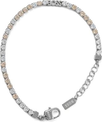 BOSS Bracciale tennis con cristalli - Argento