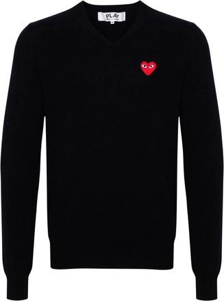 Comme Des Gar&ccedil;ons Jersey Red Emblem - Knitwear - Hombre - Azul - XL