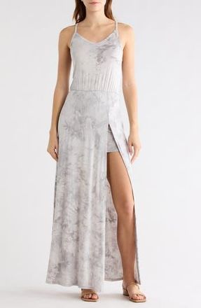 Go Couture Sleeveless Maxi Dress in Heather Grey at Nordstrom Rack, Size X-Large