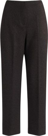 Max Mara Wijde broek - Dames - Straight fit broeken - Zwart - M - Broeken