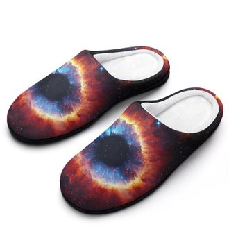 Generic Outer-Spaces Nebula Galaxy Womens Slippers Warm House Slippers Indoor House Shoes with Anti-Skid Rubber Sole