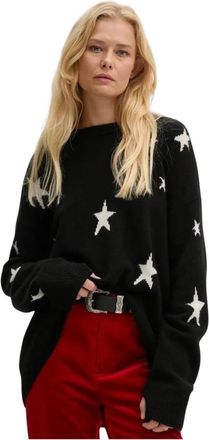 Zadig&Voltaire Markus Sweater - Dames - Ronde hals truien - Zwart - L - Kasjmier - Truien & Vesten