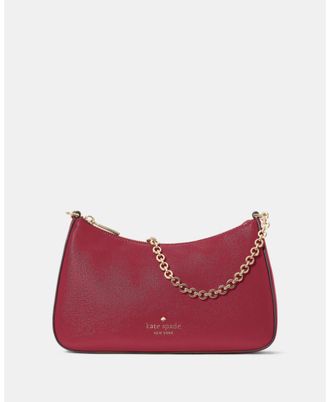 Kate Spade New York Womens Margot Textured Patent Leather Convertible Crossbody - Red - One Size