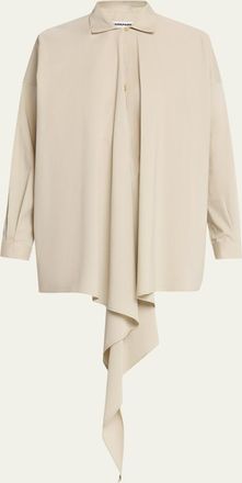 Darkpark Romy Ruffled Long-Sleeve Cotton Shirt