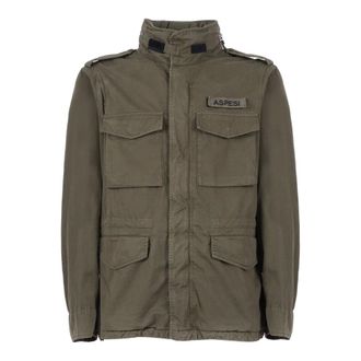 Aspesi Light Jackets, male, Green, Size: M Light Jackets