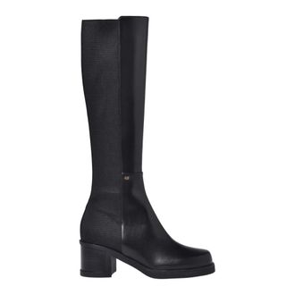Baldinini Heeled Boots, female, Black, 5 1/2 UK, Black fabric and leather boots