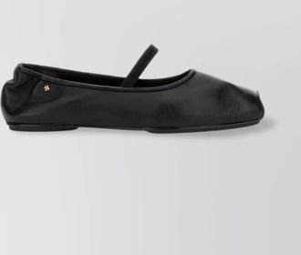 Tory Burch runway square toe flat sole ballerina shoes
