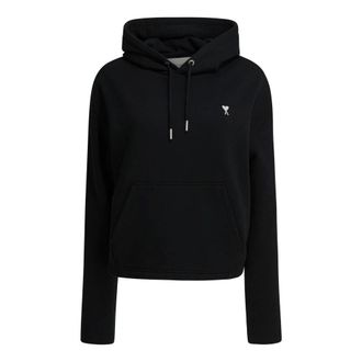 Ami Hoodies, female, Black, Size: M Cotton Hoodie