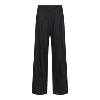 Brunello Cucinelli Wide Trousers - female - Brunello Cucinelli - Wide Trousers - Gray - S - Trousers